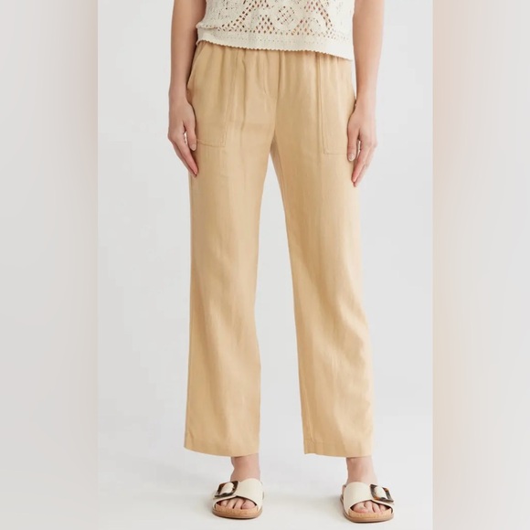 NWT Elie Tahari Women's Drawstring Linen Blend Pants - Picture 1 of 5